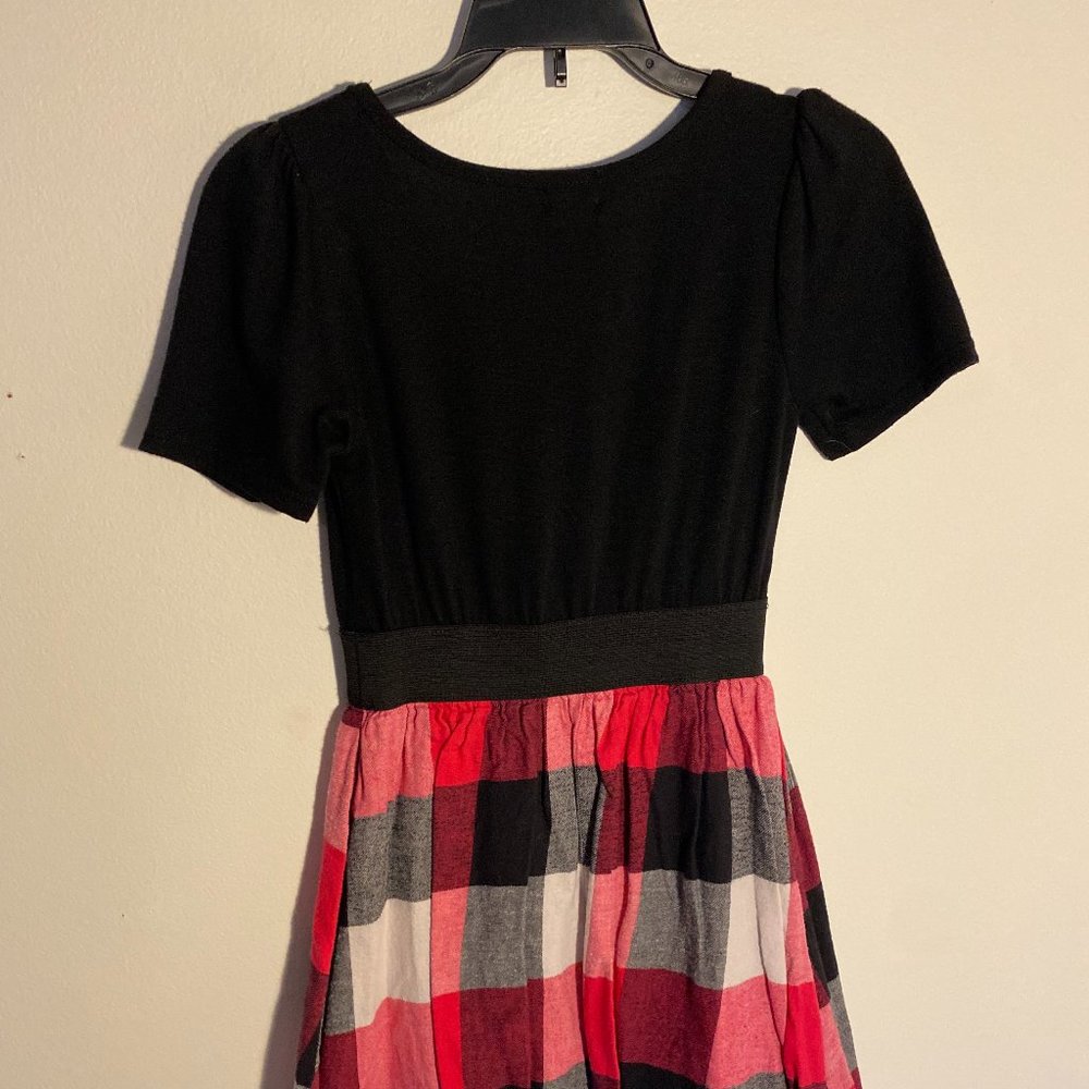 Girls plaid bubble skirt dress